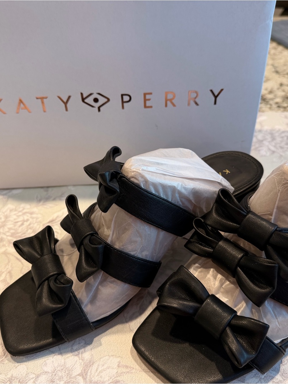 Kate Perry collection black with bows heels